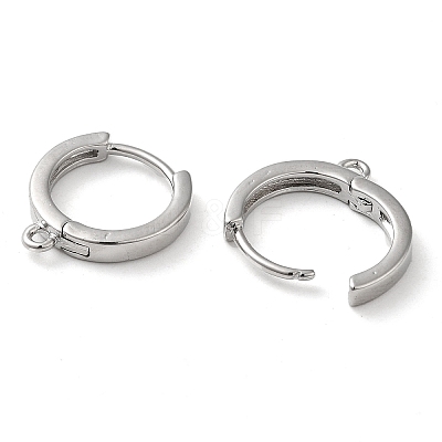Brass Hoop Earrings Finding X-KK-H455-62P-1