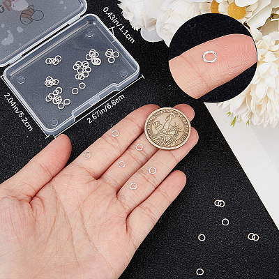 50Pcs 925 Sterling Silver Open Jump Rings STER-BBC0006-18A-1