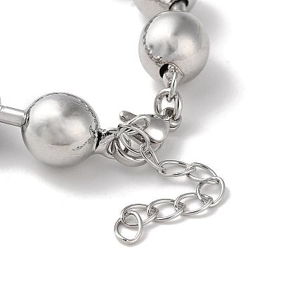 Rack Plating Brass Ball Chain Bracelets BJEW-G676-01E-P-1