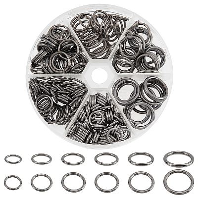6 Styles Zinc Alloy Linking Rings FIND-PH0010-24-1