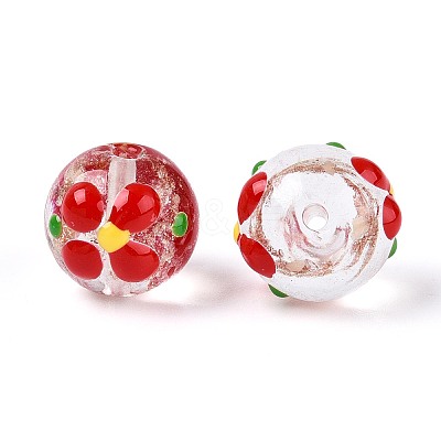 Luminous Handmade Gold Sand Lampwork Beads LAMP-N035-04D-1