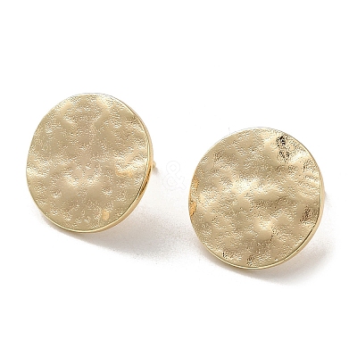 Brass Stud Earring Findings X-KK-H455-63G-1