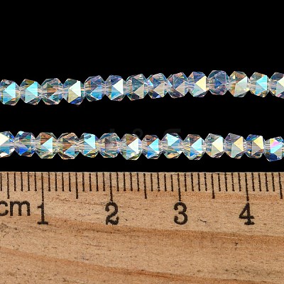 Electroplate Glass Beads Strands GLAA-Q105-02-10-1