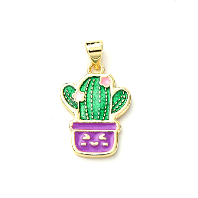Brass Enamel Pendants LS-FIND-I054-01A-G-1