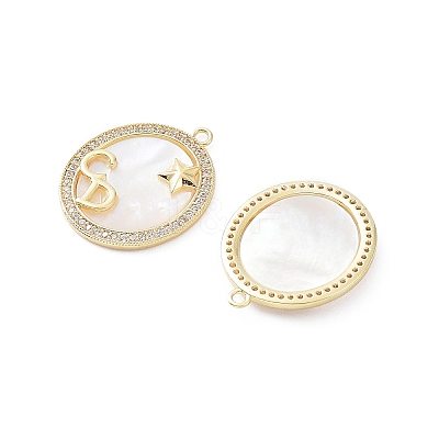 Rack Plating Brass Micro Pave Cubic Zirconia Pendants KK-A183-31G-1