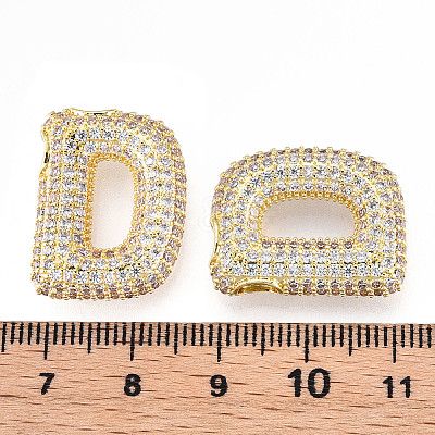 Brass Micro Pave Cubic Zirconia Pendants KK-N254-06G-D-1