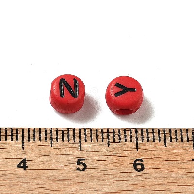 Opaque Acrylic Beads OACR-R005-02E-1