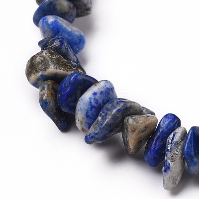 Natural Lapis Lazuli Chip Beads Stretch Bracelets BJEW-JB05765-06-1