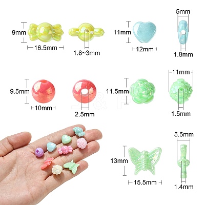 Opaque Acrylic Beads MACR-CJ0001-64-1