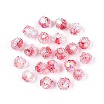 Transparent Spray Painted Glass Beads LS-EGLA-N018-4mm-07-1