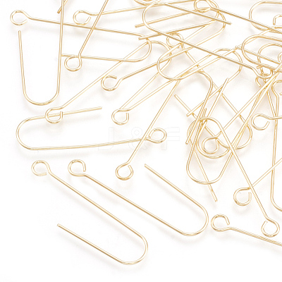 Brass Earring Hooks KK-S348-099-1