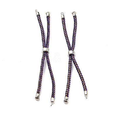 Adjustable Nylon Cord Slider Bracelet Making MAK-F026-A11-P-1