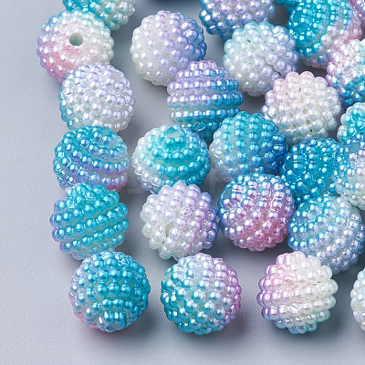 Imitation Pearl Acrylic Beads OACR-T004-10mm-07-1