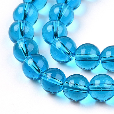 Transparent Glass Beads Strands GLAA-T032-T10mm-06-1