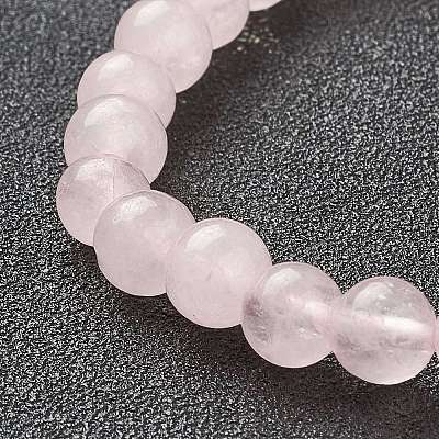 Natural Rose Quartz Beaded Stretch Bracelets BJEW-D446-B-11-1
