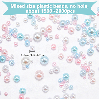 2 Sets Plastic Beads KY-SC0002-24F-1