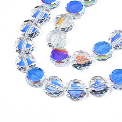 Electroplate Transparent Glass Beads Strands EGLA-N002-23A-B01-1