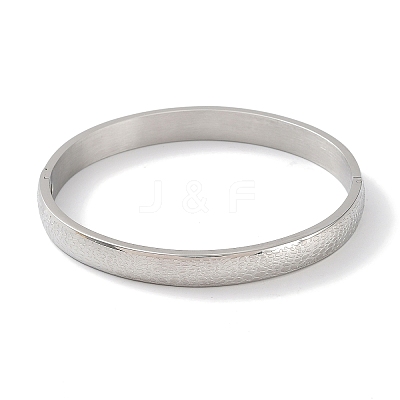 Non-Tarnish 304 Stainless Steel Textured Bangles BJEW-F464-13P-1