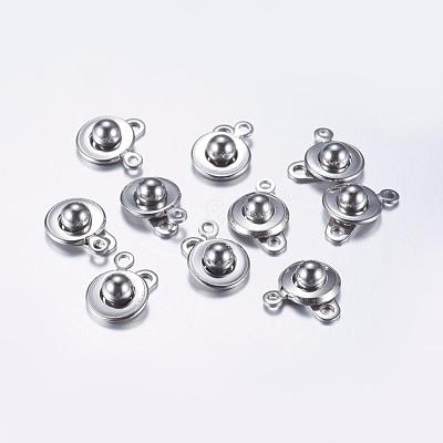 Tarnish Resistant 201 Stainless Steel Snap Clasps STAS-L198-01P-1