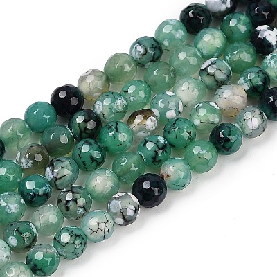Natural Fire Crackle Agate Beads Strands G-C082-A01-36-1