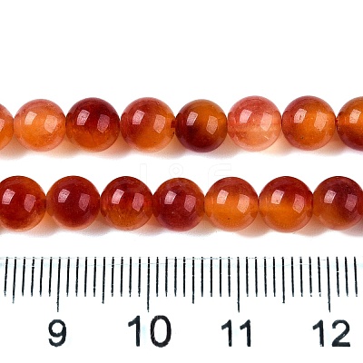 Dyed Natural White Jade Beads Strands G-T138-6mm-210-19-1