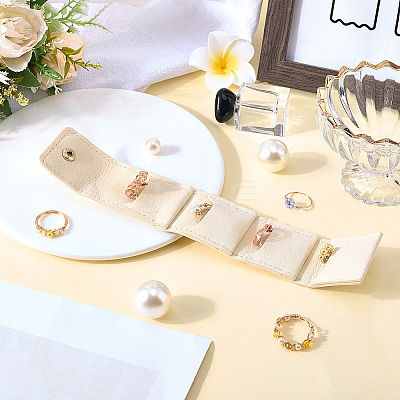 1Pc PU Leather Jewelry Rolls ABAG-CL0001-43D-1