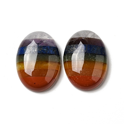 Chakra Natural Mixed Gemstone Cabochons G-F724-01B-1
