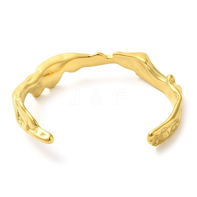304 Stainless Steel Cuff Bangles for Women BJEW-D038-01G-1