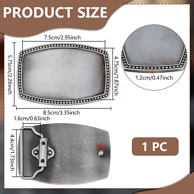 1Pc Alloy Belt Buckles FIND-BC0014-29B-AS-1