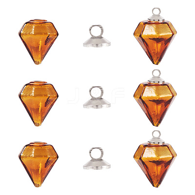 DIY Diamond Glass Bottles Pendants Making Kits DIY-TA0012-40E-1