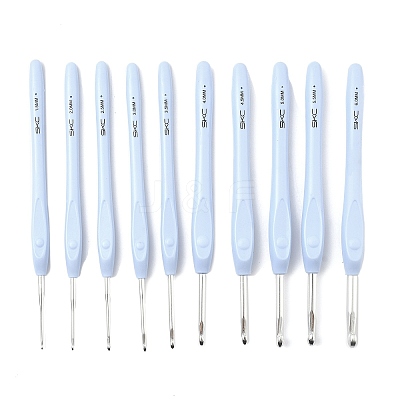 10Pcs 10 Styles Aluminum Crochet Hooks AJEW-C041-05-1