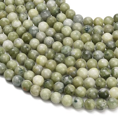 Natural Chinese Southern Jade Beads Strands G-Z158-A01-8mm-1