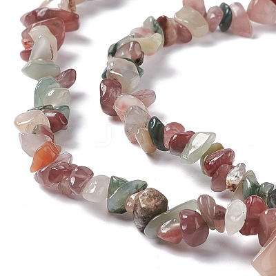 Natural Agate Chip Beads Strands G-G905-04-1