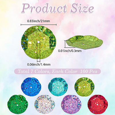 700Pcs 7 Colors UV Plating PVC Plastic Beads FIND-GF0009-55-1