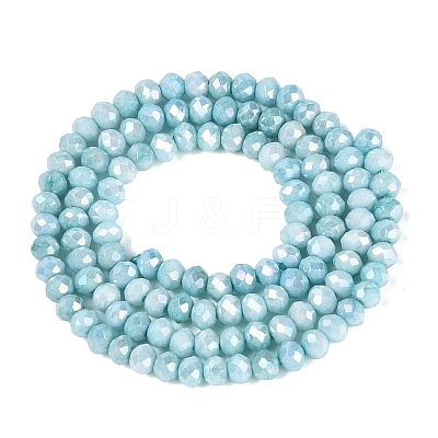 Anti-Tarnish Dyed Rondelle Glass Beads Strands LS-EGLA-T021-3mm-17-07-1