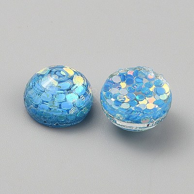 Transparent Resin Cabochons RESI-WH0038-47B-1