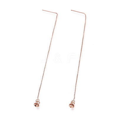 Brass Stud Earring Findings X-KK-O130-01RG-1
