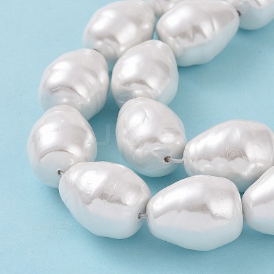 Shell Pearl Beads Strands BSHE-F013-11A-1