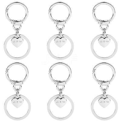 6Pcs Alloy Keychain Clasps FIND-SC0014-43P-1