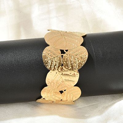 304 Stainless Steel Cuff Bangles for Women BJEW-B120-02G-01-1