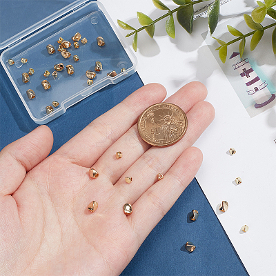40Pcs 2 Styles Brass Bead KK-NB0003-47G-1