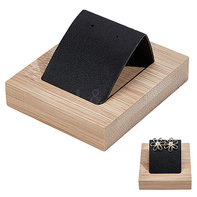 Imitation Leather & Iron Jewelry Earring Display EDIS-WH20002-07B-1