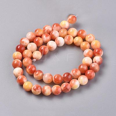 Natural Persian Jade Beads Strands G-H1625-8mm-PR11-1