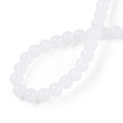 Imitation Jade Glass Beads Strands GLAA-T032-J4mm-01-1