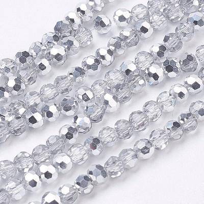 Electroplate Glass Beads Strands EGLA-J042-4mm-H02-1
