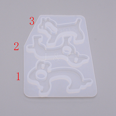 Animal Keychain Silicone Molds LS-DIY-WH0181-58-1