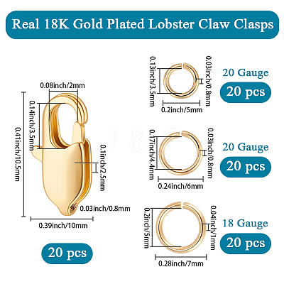 Brass Lobster Claw Clasps KK-BBC0023-50A-1