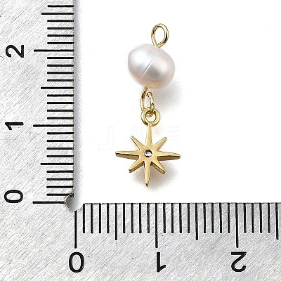 Brass Micro Pave Cubic Zirconia Pendants KK-B132-03G-1