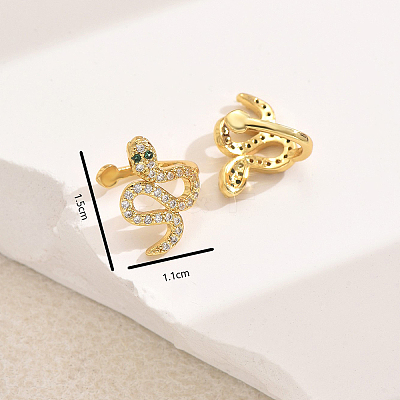 Brass Snake Cuff Earrings ML7793-1