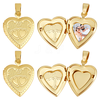 6Pcs Brass Locket Pendants KK-BBC0015-51-1